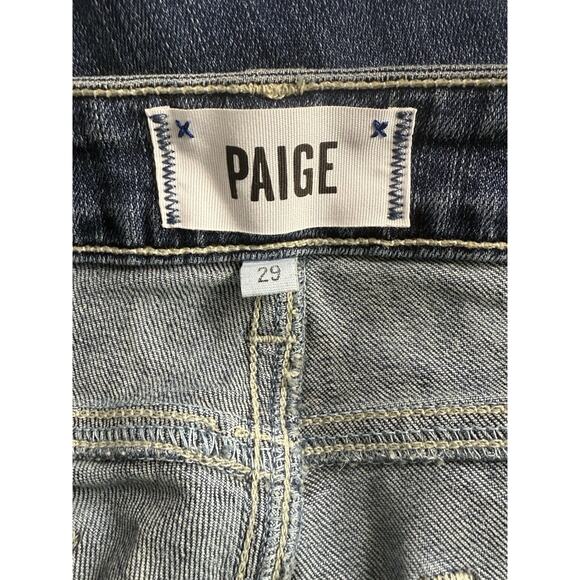 Paige Jimmy Jimmy Crop Distressed Denim Capri Pants Size 29 - Picture 3 of 4
